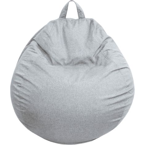 Pouf Poire déhoussable - 80x70 cm Gris Bananair Fabriqué en France