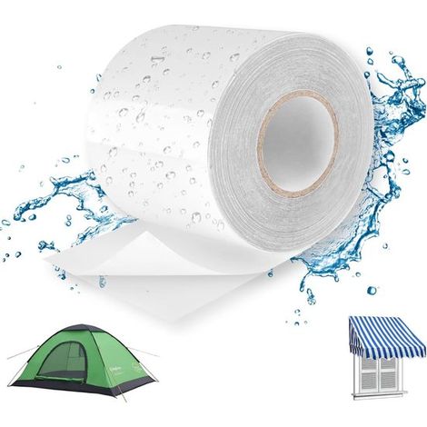 Ruban de réparation étanche 7 cm x 2 m en TPU, patch autocollant transparent anti-fuite pour tente, auvent, bâche, housse de bateau et équipements extérieurs (1/5)