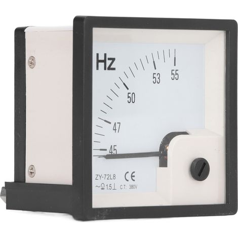 Compteur de fréquence AC 72x72mm 45-65Hz classe 1.5 pour réseau 380V, installation tableau électrique (1/5)