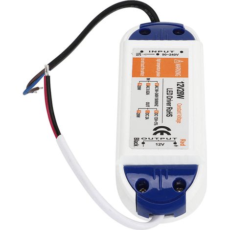 Transformateur LED 28W AC90‑240V vers DC12V pour Éclairage Intérieur, Adaptateur Alimentation 0.62A (1/5)