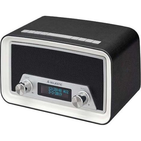 New Majestic DAB-842N Uhr Digital Schwarz, Weiß