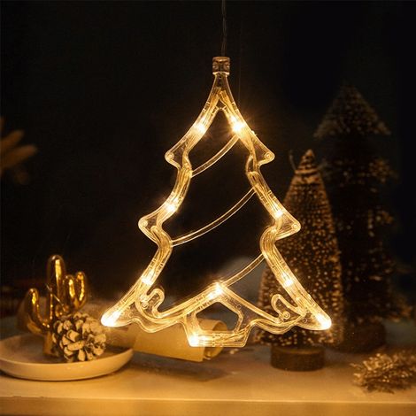 Lampe De Décoration Festive - Guirlande Lumineuse À Suction Pour Fenêtre - LED 5 V - Formes De Noël - 1 Pièce (1/5)