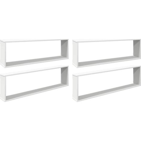 Maison Exclusive - Würfelregale 4 Stk. Weiß 100x15x30 cm Holzwerk (1/5)