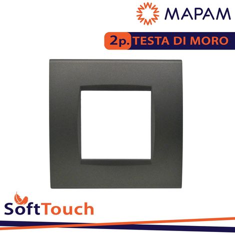 PLACCA SOFT-TOUCH ART-T1 2P 8002ST-4 TESTA DI MORO