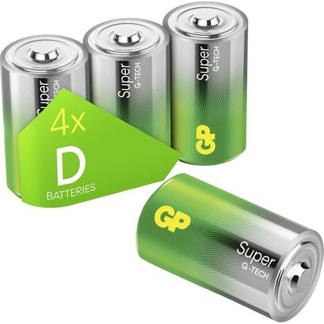 GP Batteries GPPCA13AS112 Batería Alcalina Mono D 1.5 V 4 unidades