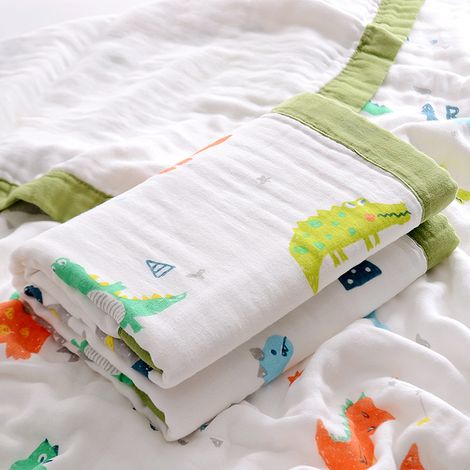 Couverture en coton pour bébé Couverture en coton doux Motif dessin animé, Couverture pour siège de bébé, Serviette de bain, Couverture à emmailloter