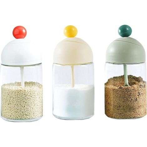 PA Set mit 3 Gewürzgläsern aus Glas mit Deckel für Camping (1/5)