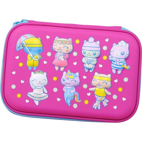 Boîte à crayons sept chatons (violet)