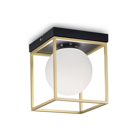 Plafoniera Contemporanea Lingotto Metallo Ottone 1 Luce E14 (1/2)
