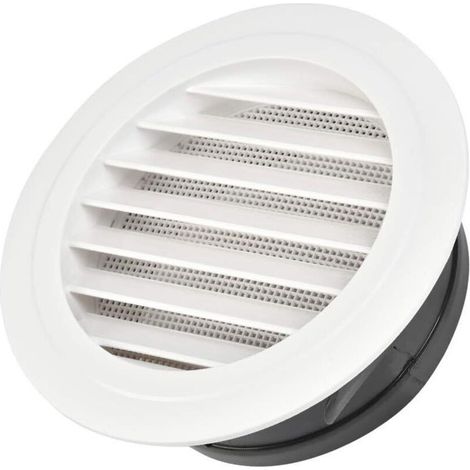 Grille d'aération blanche, 11,511,56,6 cm, monobloc avec grille intégrée, convient aux cuisines et salles de bains. (1/5)