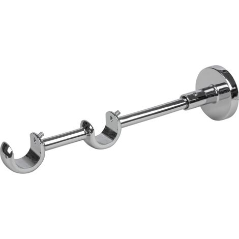 supporto doppio 20 cm cromo per tubo tenda diametro 20 mm (1/2)