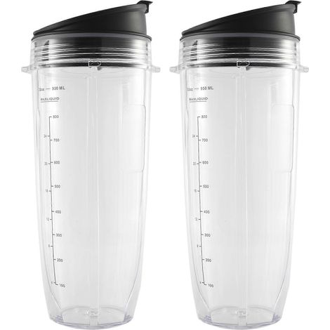 32 ounce tasse avec sealed lid pour 1000W et dual mixeur (1/5)
