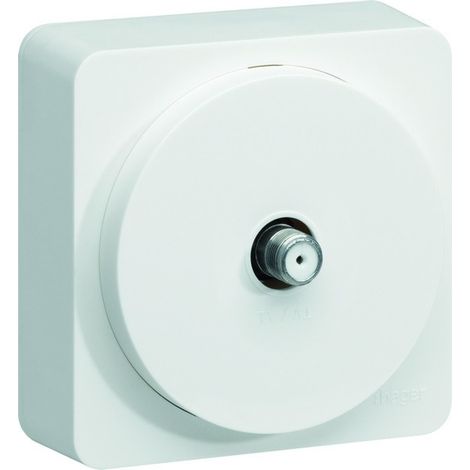 ateha Prise TV type F complet - HAGER WJC259B