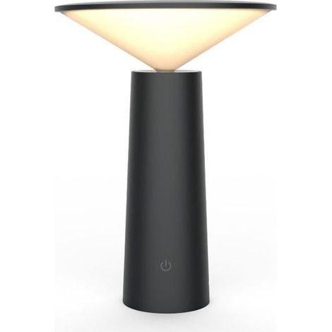 Lampe de table LED noire, style nordique minimaliste, rechargeable par USB, décoration créative, parfaite pour la salle (1/5)