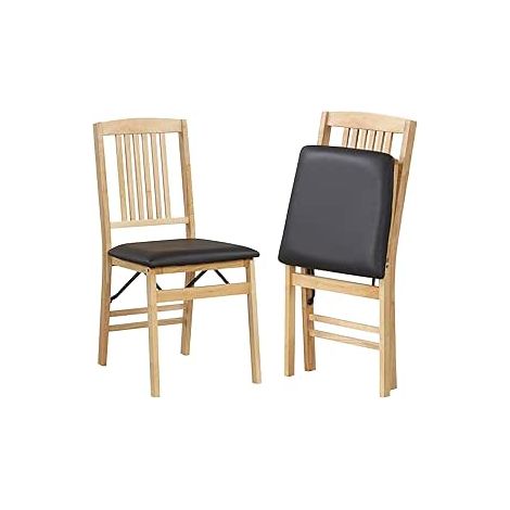 Folding Dining Chairs Set of 2 with Padded Seat (1/5)