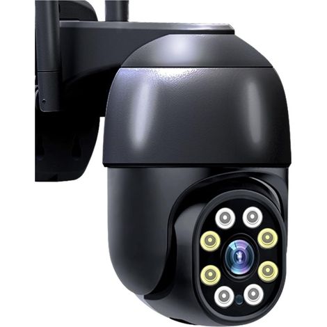 Caméra de sécurité à Domicile Caméra de sécurité 8MP 4K extérieure PTZ 1080P caméra Suivi Automatique 5MP 4X Zoom Surveillance vidéo à Domicile Intelligente H.265(1080P No SD Card) (1/5)