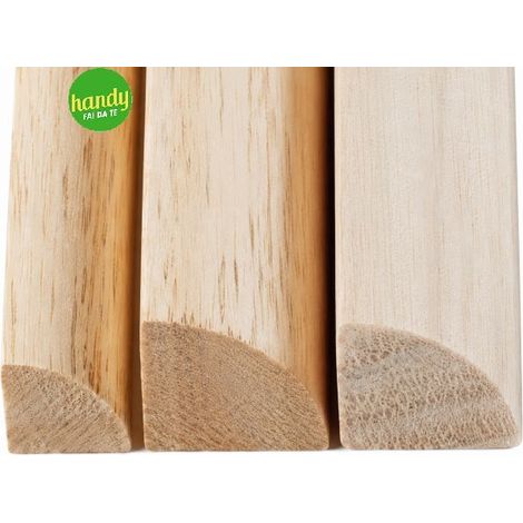 Listello Quarto di tondo Decorlegno Ayous 10 x 10 x 1000 mm