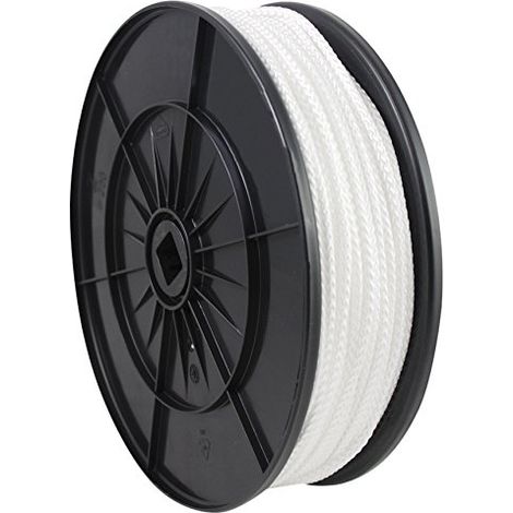 Bobine de Corde en Polypropylène Tressée 360 kg Ø 6 mm x 100 m Blanc