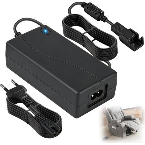 Adaptateur Secteur 29V 2A pour Fauteuil Inclinable et Canapé Électrique, Transformateur d'alimentation AC/DC Universel Compatible avec Okin Limoss Kaidi, Câble Inclus (1/5)