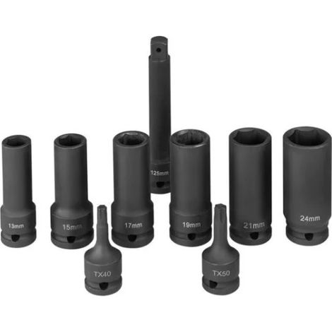 Mafell Set di bussole a percussione 9 Pz. SR-ES 1/2" 9T cod. 095294 (1/4)