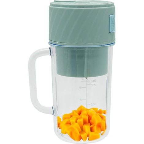 2-fach tragbarer Mixer mit Strohhalm für Mango, Banane, Wassermelone und Gemüse