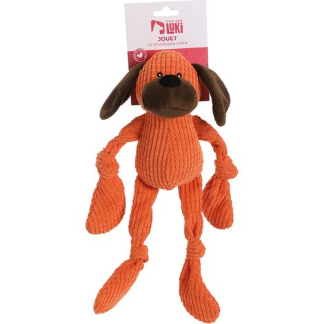 Jouet Peluche Velours pour Chien Orange 36cm (1/3)
