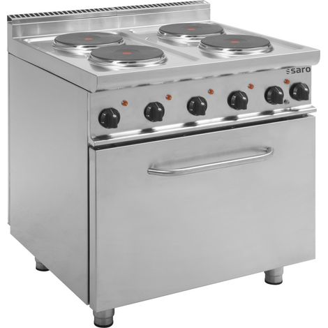 Cuisinière électrique - 4 plaques - Four électrique 120L - 15.9 kW - E7/CUET4LE - Saro