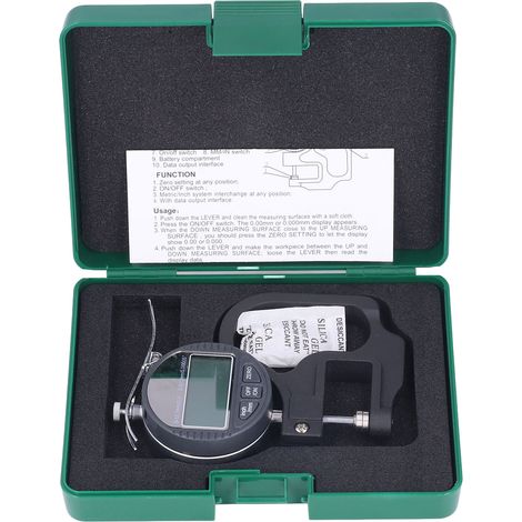 Jauge d'épaisseur numérique LCD micromètre outil de mesure précis pour papier film 0-12,7mm (1/5)