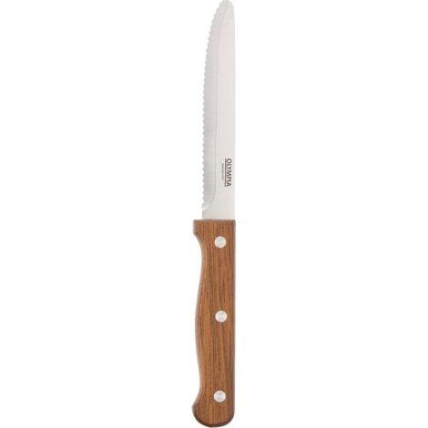 Couteaux à Steak Arrondi Marron Lot de 12 (1/2)