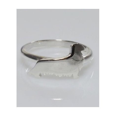 Langhaardackel Ring 2 aus Sterlingsilber
