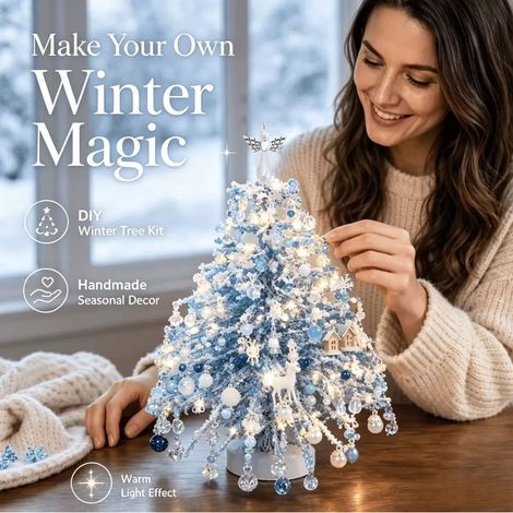 Kit de sapin de Noël en perles à faire soi-même – Ensemble de loisirs créatifs sapin 3D en perles de cristal avec éclairage LED blanc chaud et figurine d'ange au sommet(white)
