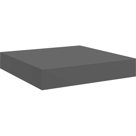 Maison Exclusive - Schweberegal Hochglanz-Grau 23x23,5x3,8 cm MDF