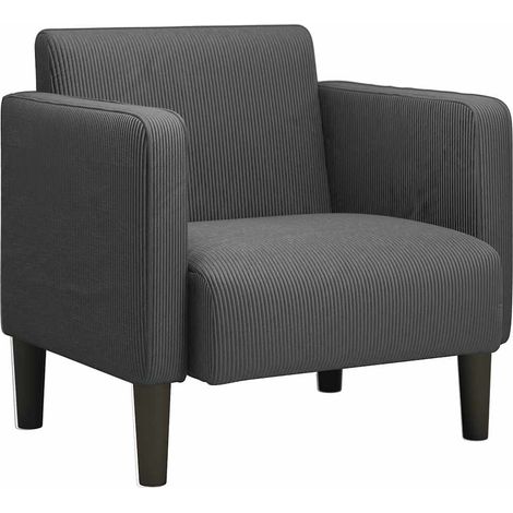 Canapé-chaise accoudoirs，Sofa pour Salon，Banquette gris foncé 54 cm tissu velours côtelé CFW985518 (1/5)
