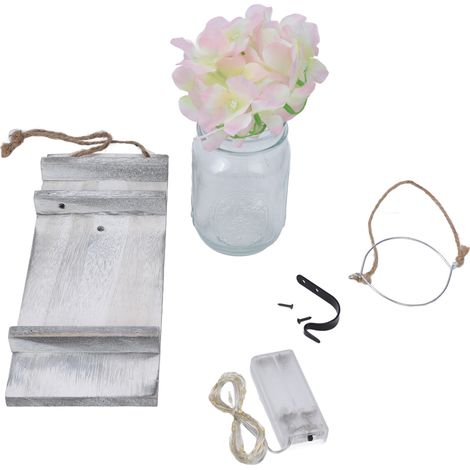 Lampe de Table en Verre Style Rétro avec Fleurs en Soie - Décoration Murale pour Porte d'Entrée (1/5)