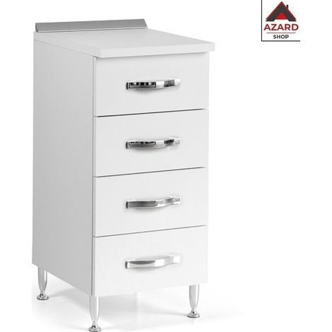Kit mobile cucina base 4 cassetti cm.40x50x85h bianco - Salone (1/2)