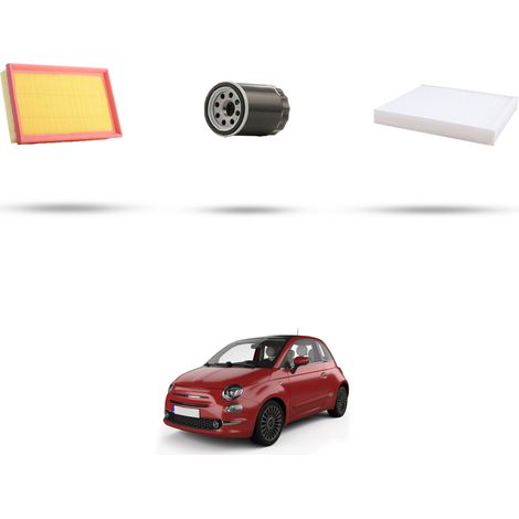 Kit tagliando 3 filtri compatibile con Fiat 500 1.4 16v 74kw dal 2007 (1/5)