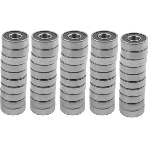 50Pcs 6000RS Roulements Une Billes Radiaux Une Gorge Profonde Blindés 10mmx26mmx8mm (1/5)