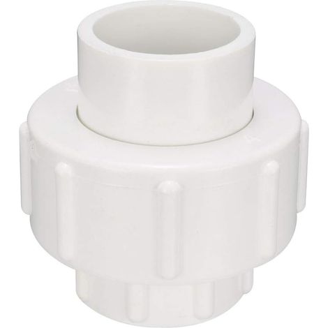 1 raccord de tuyau en PVC, 32 mm, tuyauterie Union à solvant, connecteur rapide pour aquarium, bassin, blanc Blanc 32mm-1Pcs (1/5)