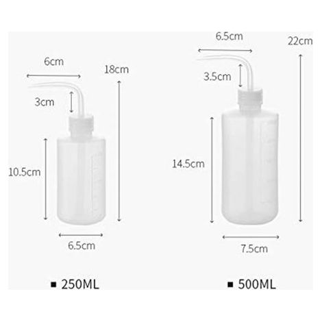 Lot de 2 flacons souples en plastique - 250 ml et 500 ml - pour laboratoire et plantes (1/4)