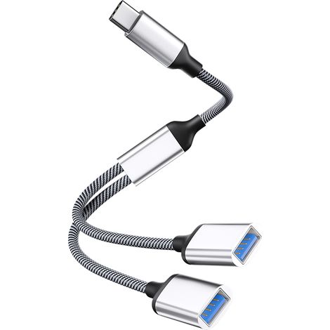 Adaptateur Type-C vers double USB 2.0