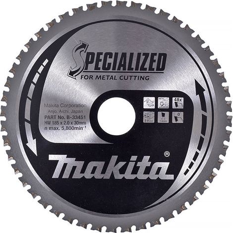 Makita B-33451 Lame Scie Circulaire TCT spécialisée 185x30mm 48T Métal (1/4)