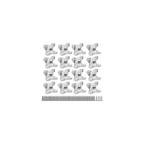 Équerre d'assemblage Amovible-16 Pièces Connecteur de l'étrier papillon,Équerre de Coin pour bois, placage(avec vis) Argent (1/5)