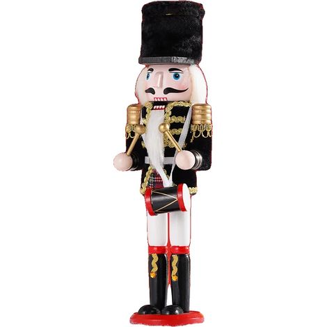 Figura de Cascanueces, diseño de madera hecho a mano, perfecto para decoración de fiestas, soldado tamborilero (1/2)
