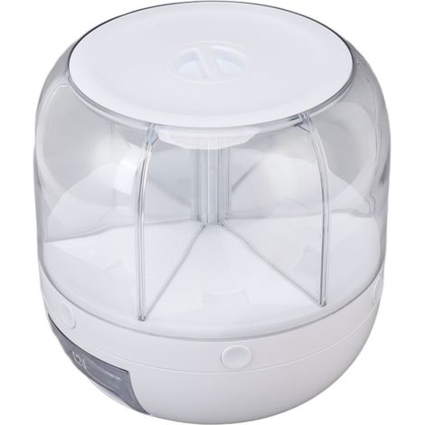 Boîte de rangement rotative pour céréales, transparente, distributeur de riz en PP à 6 compartiments pour la cuisine, 6 kg (13,2 lb) (1/5)
