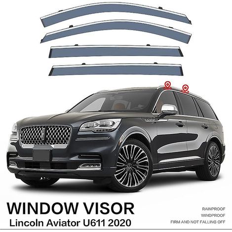 Accessoires de voiture Déflecteurs de pluie pour vitres de Lincoln Aviator U611 2020, 4 pièces ( ) (1/5)