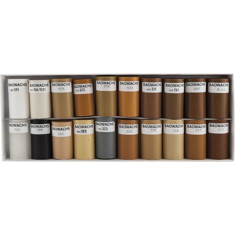 BAO Weichwachs Halbstangen 20 Farben, Holzkitt, Holzwachs, Parkett, Laminat (1/3)