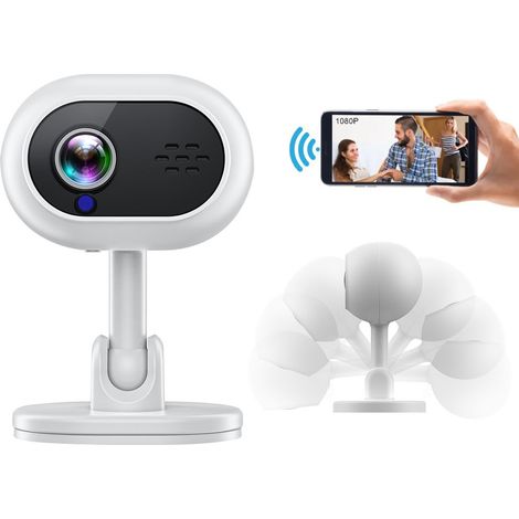 Mini Camera - 1080p HD - Vision Nocturne Infrarouge Automatique - Détection de Mouvement - Audio Bidirectionnel - Pour Intérieur - 1 Pièce (1/5)