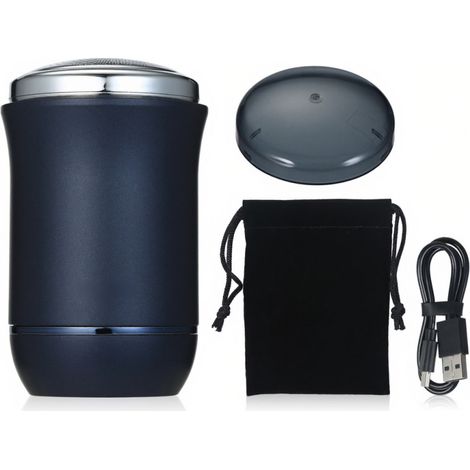 Afeitadora eléctrica para hombre, apta para piel seca o húmeda, sin dolor. Afeitadora rotativa inalámbrica, resistente al agua (IPX5) y recargable, ideal para viajes o para usar en casa.