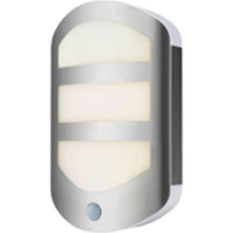 Außenwandlampe LED Bewegungssensor Edelstahl H: 28,3 cm IP44 3000 K warmweißes Licht 600 lm Modern
