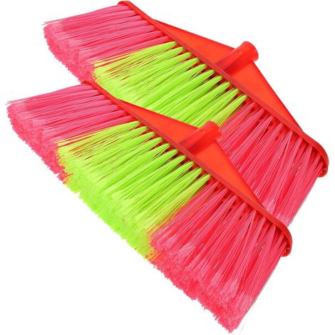 de 2 balais de rechange en plastique à poils épais pour un